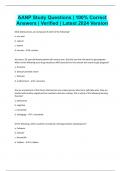 AANP Study Questions &vert; 100&percnt; Correct Answers &vert; Verified &vert; Latest 2024 Version