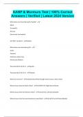 AANP & Murmurs Test &vert; 100&percnt; Correct Answers &vert; Verified &vert; Latest 2024 Version