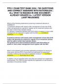 FP511 EXAM TEST BANK 2024 &vert; 700 QUESTIONS AND CORRECT ANSWERS WITH RATIONALES &vert; ALL WHAT IS NEEDED IN ONE DOCUMENT &vert; ALREADY GRADED A&plus; &vert; LATEST VERSION &lpar;JUST RELEASED&rpar;