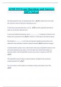 AFSB 152 Exam Questions and Answers  100&percnt; Solved