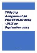 TPS3703 Assignment 50 PORTFOLIO 2024 - DUE 20 September 2024