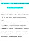 EPIC TRAINING COG170 COGITO FUNDAMENTALS EXAM &vert; QUESTIONS & ANSWERS &lpar;VERIFIED&rpar; &vert; LATEST UPDATE &vert; GRADED A&plus;