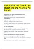 UNC EXSS 288 Final Exam Questions and Answers All Correct (1)