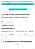 Random CMCA Practice Test Questions (Under Construction) With Verified Answers By Experts