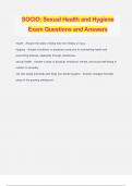 SOCIO&colon; Sexual Health and Hygiene Exam Questions and Answers