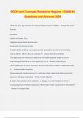 SDOH and Concepts Related to Hygiene - EXAM &num;1 Questions and Answers 2024