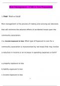 Risk Management - CMCA Test Preparation &vert; Verified Questions And Answers