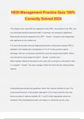 HESI Management Practice Quiz 100&percnt; Correctly Solved 2024