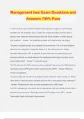 Management hesi Exam Questions and Answers 100&percnt; Pass