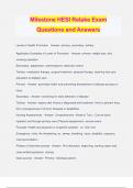 Milestone HESI Retake Exam Questions and Answers