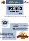 TPS3703 Assignment 50 (COMPLETE ANSWERS) 2024 (PORTFOLIO)