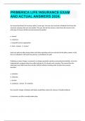 PRIMERICA LIFE INSURANCE EXAM AND ACTUAL ANSWERS 2024&period;