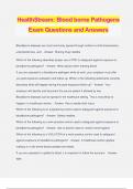 HealthStream: Blood borne Pathogens Exam Questions and Answers