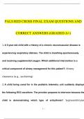 PALS RED CROSS FINAL EXAM QUESTIONS and ANSWERS (GRADED A+)