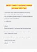 NCLEX Part 5 Exam Questions and Answers 100% Pass