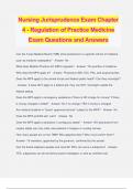Nursing Jurisprudence Exam Chapter 4 - Regulation of Practice Medicine Exam Questions and Answers