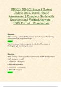 NR302 / NR-302 Exam 2 (Latest Update 2024 / 2025): Health Assessment | Complete Guide with Questions and Verified Answers | 100% Correct - Chamberlain