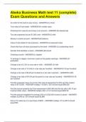 Abeka Business Math test 11 &lpar;complete&rpar; Exam Questions and Answers