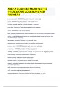 ABEKA BUSINESS MATH TEST 12 &lpar;FINAL EXAM&rpar; QUESTIONS AND ANSWERS