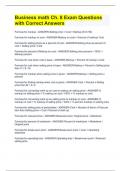 Business math Ch&period; 8 Exam Questions with Correct Answers