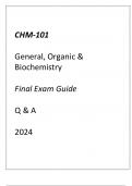 (GCU) CHM-101 GENERAL,ORGANIC & BIOCHEMSITRY FINAL EXAM GUIDE Q & A 2024