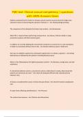 FMC test- Clinical annual competency &vert; questions with 100&percnt; Answers Given