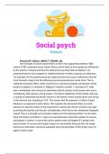 social psychology 7 exam questions and essays (8) markers