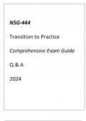 (GCU) NSG-444 TRANSITION TO PRACTICE COMPREHENSIVE EXAM GUIDE Q & A 2024