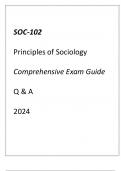 (GCU) SOC-102 PRINCIPLES OF SOCIOLOGY COMPREHENSIVE EXAM GUIDE Q & A 2024