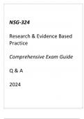(GCU) NSG-324 RESEARCH & EVIDENCE BASED PRACTICE COMPREHENSIVE EXAM GUIDE Q & A