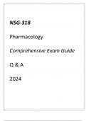 (GCU) NSG-318 PHARMACOLOGY COMPREHENSIVE EXAM GUIDE Q & A 2024.