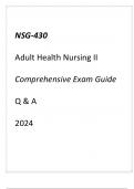 (GCU) NSG-430 ADULT HEALTH II COMPREHENSIVE EXAM GUIDE Q & A 2024.