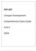 (GCU) PSY-357 LIFESPAN DEVELOPMENT COMPREHENSIVE EXAM GUIDE Q & A 2024