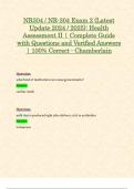 NR304 &sol; NR-304 Exam 2 &lpar;Latest Update 2024 &sol; 2025&rpar;&colon; Health Assessment II &vert; Complete Guide with Questions and Verified Answers &vert; 100&percnt; Correct - Chamberlain