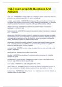 NCLE exam prep&sol;586 Questions And Answers 