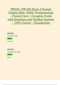 NR226 / NR-226 Exam 2 (Latest Update 2024 / 2025): Fundamentals – Patient Care | Complete Guide with Questions and Verified Answers | 100% Correct - Chamberlain