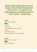 NR226 / NR-226 Final Exam (Latest Update 2024 / 2025): Fundamentals – Patient Care | Complete Guide with Questions and Verified Answers | 100% Correct - Chamberlain