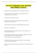 Acct 211 Certification Exam Questions  and CORRECT Answers