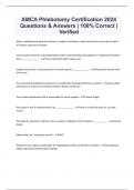 AMCA Phlebotomy Certification 2024 Questions & Answers &vert; 100&percnt; Correct &vert; Verified