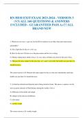 RN HESI EXIT EXAM - VERSION 3 (V3) ALL 160 QUESTIONS & ANSWERS INCLUDED - GUARANTEED PASS A+!!! ALL BRAND NEW