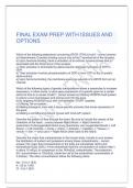 FINAL EXAM PREP WITH ISSUES AND OPTIONS