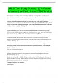 AMLS Test Study Guide &vert; 100&percnt; Correct Answers &vert; Verified &vert; Latest 2024 Version