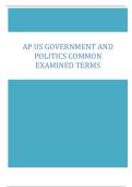AP US Government and Politics Common Examined Terms