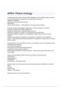 APEA- Pharm Urology Exam Questions and Answers latest 2024( A+ GRADED 100% VERIFIED).