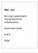 &lpar;GCU&rpar; NRS-415 NURSING LEADERSHIP & INTERPROFESSIONAL COLLABORATION FINAL