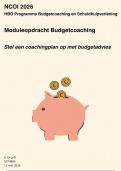 Drie geslaagde NCOI modulen Budgetcoaching 2024&sol;2022 - coachingplan&comma; budgetadvies&comma; MACHT doelen en meer