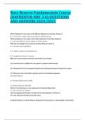 Navy Reserve Fundamentals Course &lpar;NAVRESFOR-NRF-3&period;0&rpar; QUESTIONS AND ANSWERS 2024&sol;2025