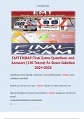 EMT FISDAP Final Exam Questions and Answers (150 Terms) A+ Score Solution 2024-2025.