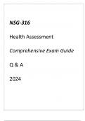(GCU) NSG-316 HEALTH ASSESSMENT COMPREHENSIVE EXAM GUIDE Q & A 2024