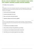 NR 442  COMMUNITY HEALTH EXAM 2 QUESTIONS WITH 100% CORRECT ANSWERS